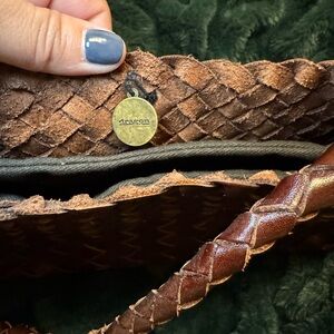 Dragon Brown Braided Leather Bag